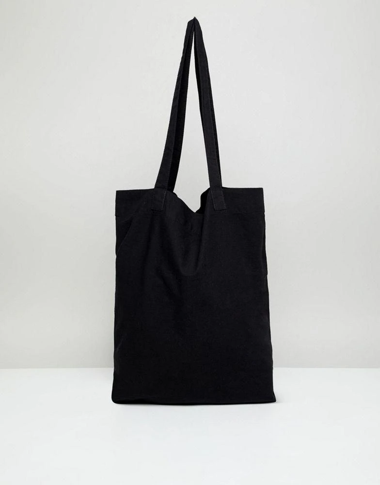 商品ASOS|ASOS DESIGN lightweight cotton tote bag in black - BLACK,价格¥53,第1张图片