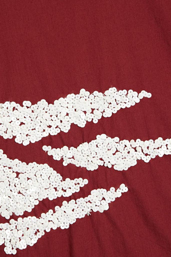 Open-back sequin-embellished cotton-poplin top商品第2张图片规格展示