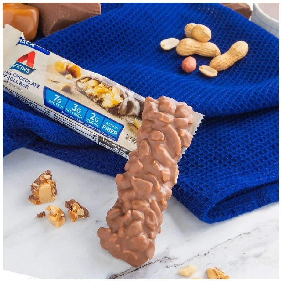 商品Atkins|Snack Bars Caramel Chocolate Nut Roll,价格¥64,第2张图片详细描述