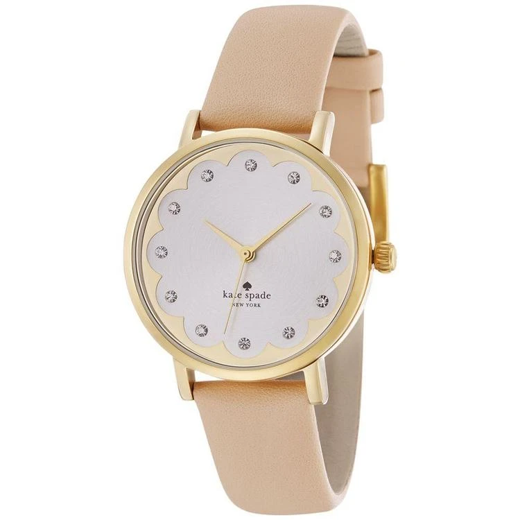 商品Kate Spade|Women's Metro Vachetta Leather Strap Watch 34mm 1YRU0586,价格¥1459,第1张图片