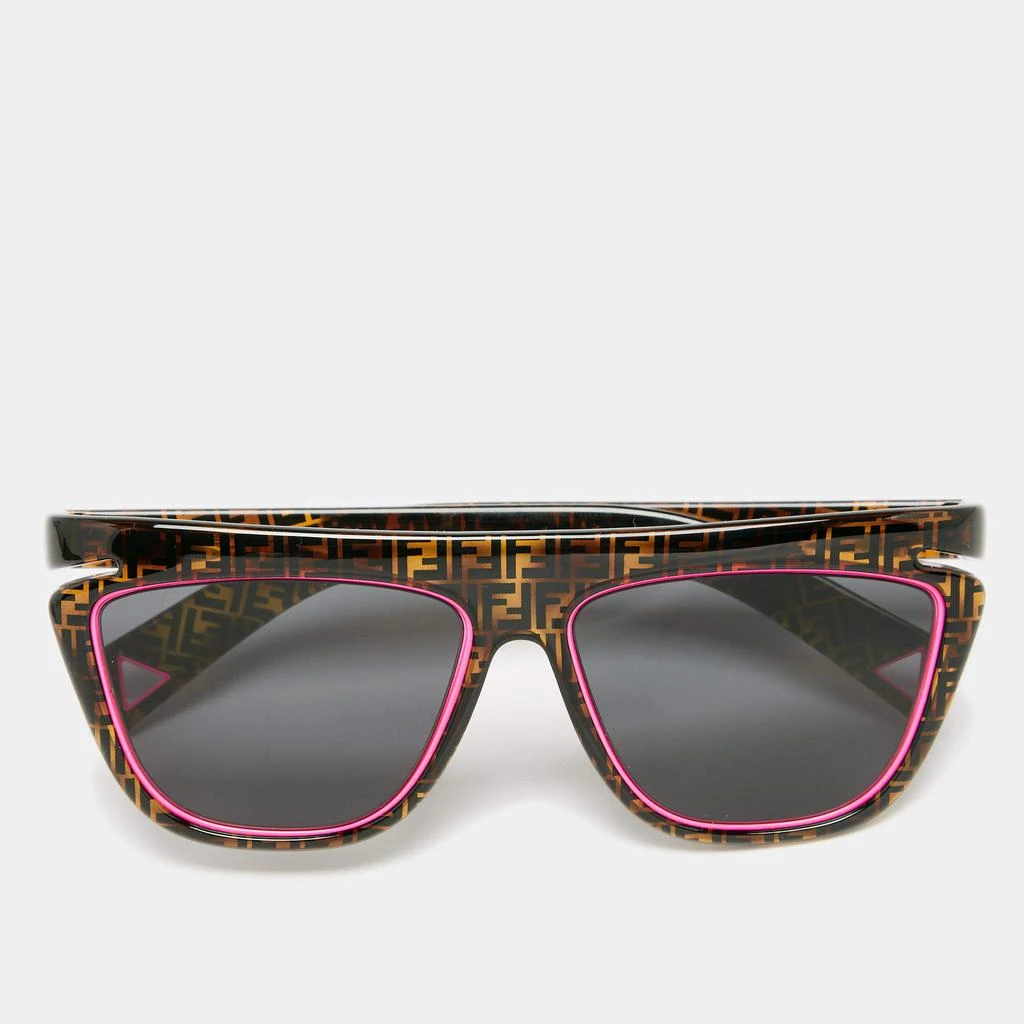 商品[二手商品] Fendi|Fendi Zucca Havana/ Grey FF 0384 Aviator Sunglasses,价格¥2707,第1张图片