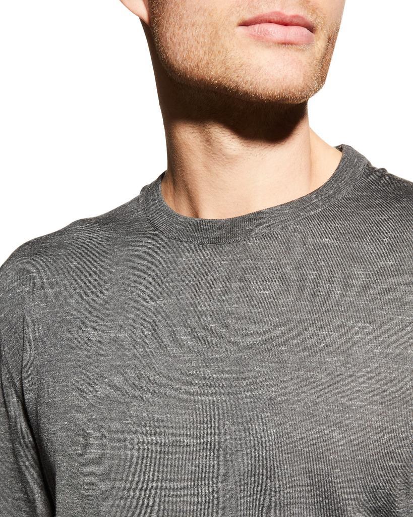 商品Kiton|Men's Heathered Crewneck Cashmere Silk Sweater,价格¥14580,第7张图片详细描述