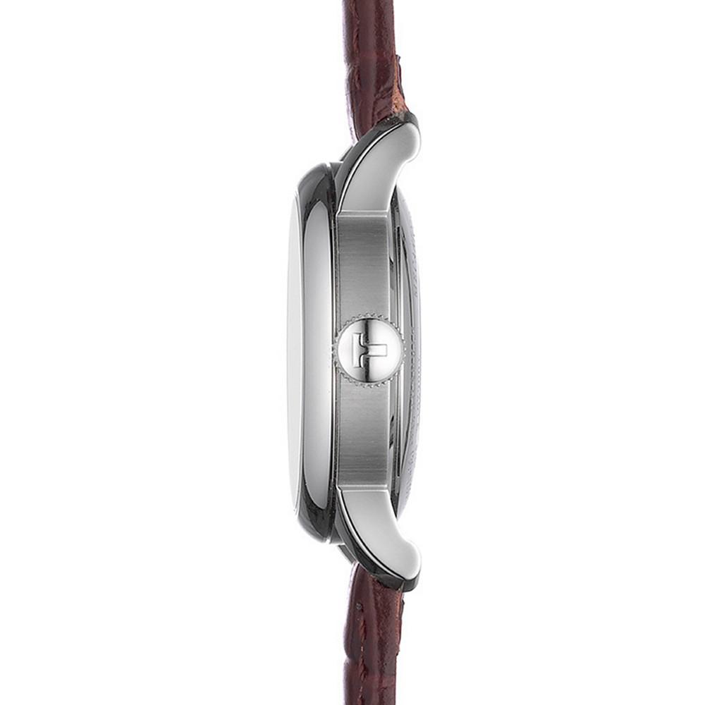 Women's Swiss Automatic Le Locle Brown Leather Strap Watch 29mm商品第4张图片规格展示