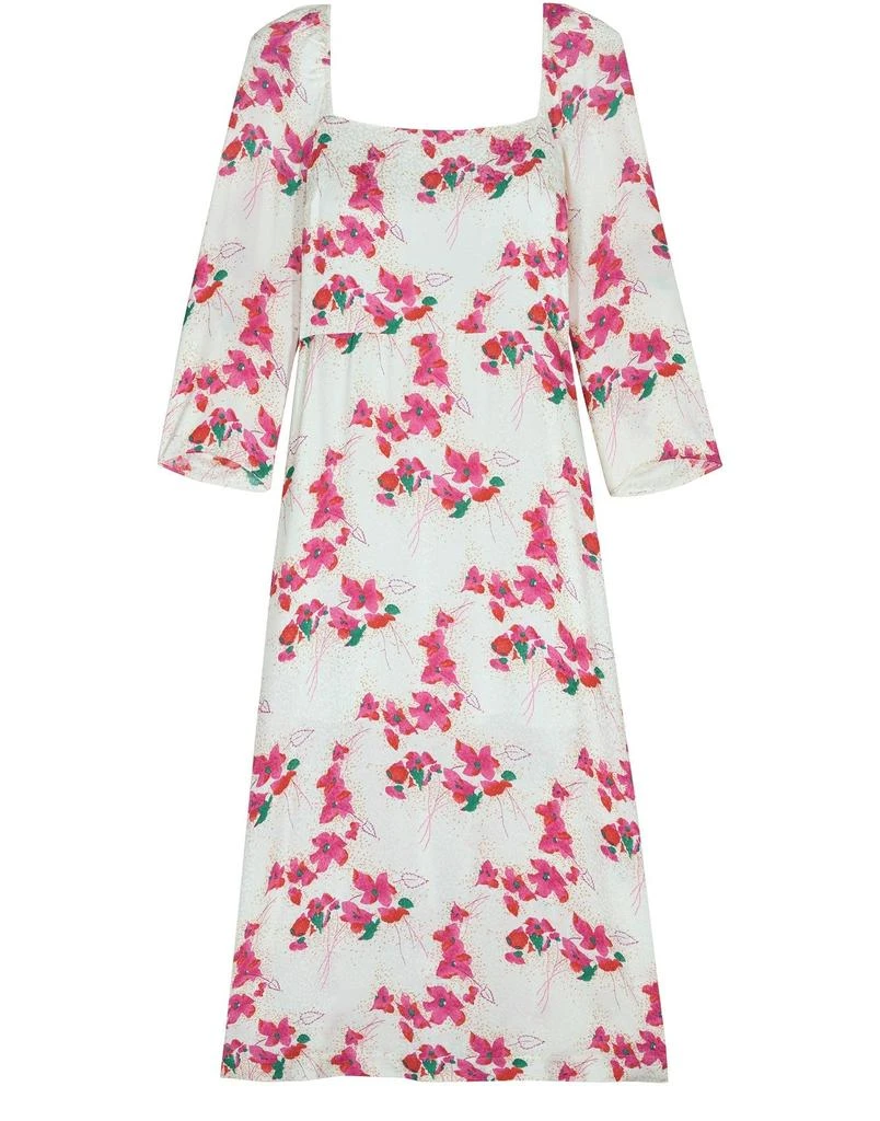 商品ba&sh|ba&sh Women's Elonor Ivory Pink Floral Midi Dress,价格¥1619,第1张图片