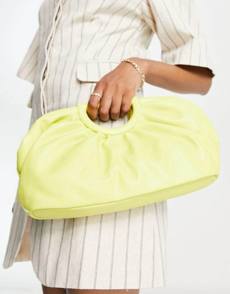 商品ASOS|ASOS DESIGN cut out grab clutch bag in lime,价格¥221,第4张图片详细描述