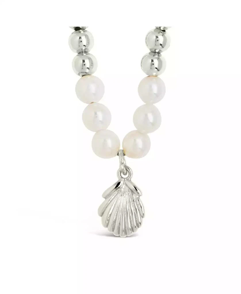 商品Sterling Forever|Silver-Tone or Gold-Tone Cultured Pearl And Shell Pendant Marjorie Necklace,价格¥353,第2张图片详细描述