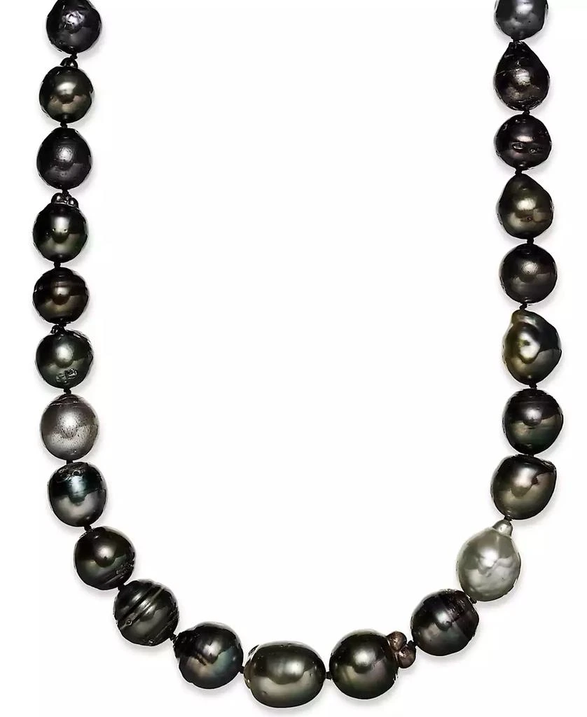 商品Macy's|Sterling Silver Necklace, Multi Colored Cultured Tahitian Pearl (9-11mm) Baroque Strand Necklace,价格¥3187,第1张图片