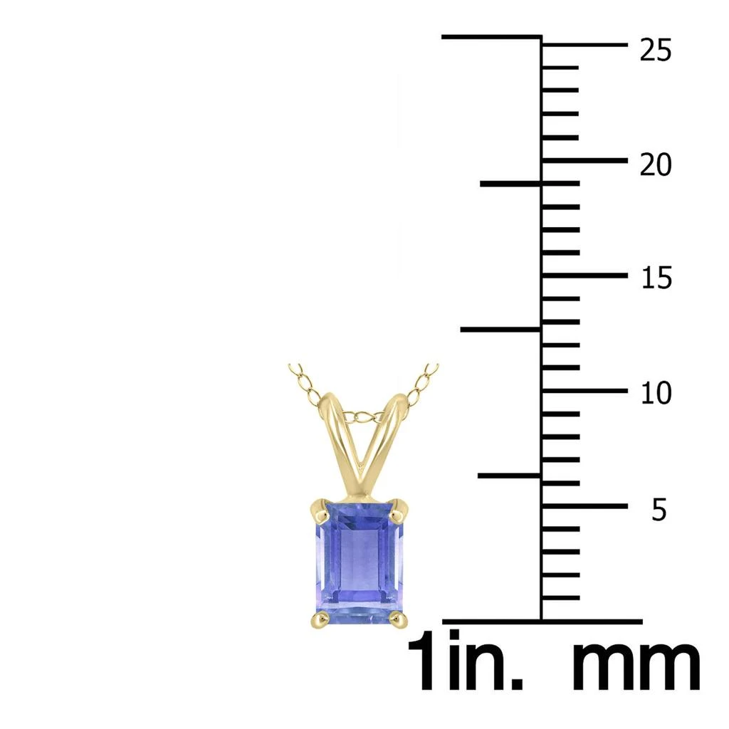 商品SSELECTS|14K  5X3Mm Emerald Shaped Tanzanite Pendant,价格¥1159,第3张图片详细描述