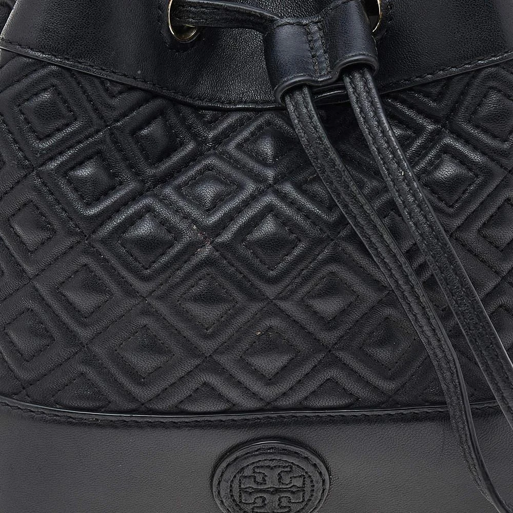 商品[二手商品] Tory Burch|Tory Burch Black Leather Drawstring Bucket Bag,价格¥2633,第5张图片详细描述