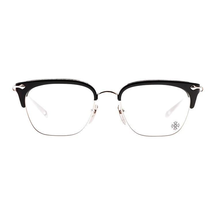 商品[国内直发] Chrome Hearts|【可配度数】  个性前卫 克罗心 银饰十字架花卉打造 钛合金 方形 光学镜架 男女同款情侣款,价格¥22053,第5张图片详细描述