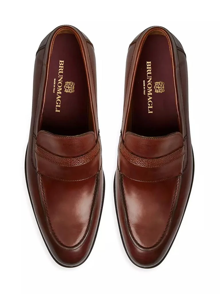 商品Bruno Magli|Silvestro Burnished Leather Loafers,价格¥2963,第4张图片详细描述