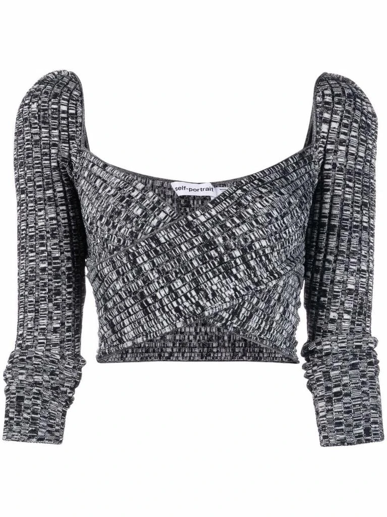 商品Self Portrait|Crossover knit top,价格¥742,第1张图片