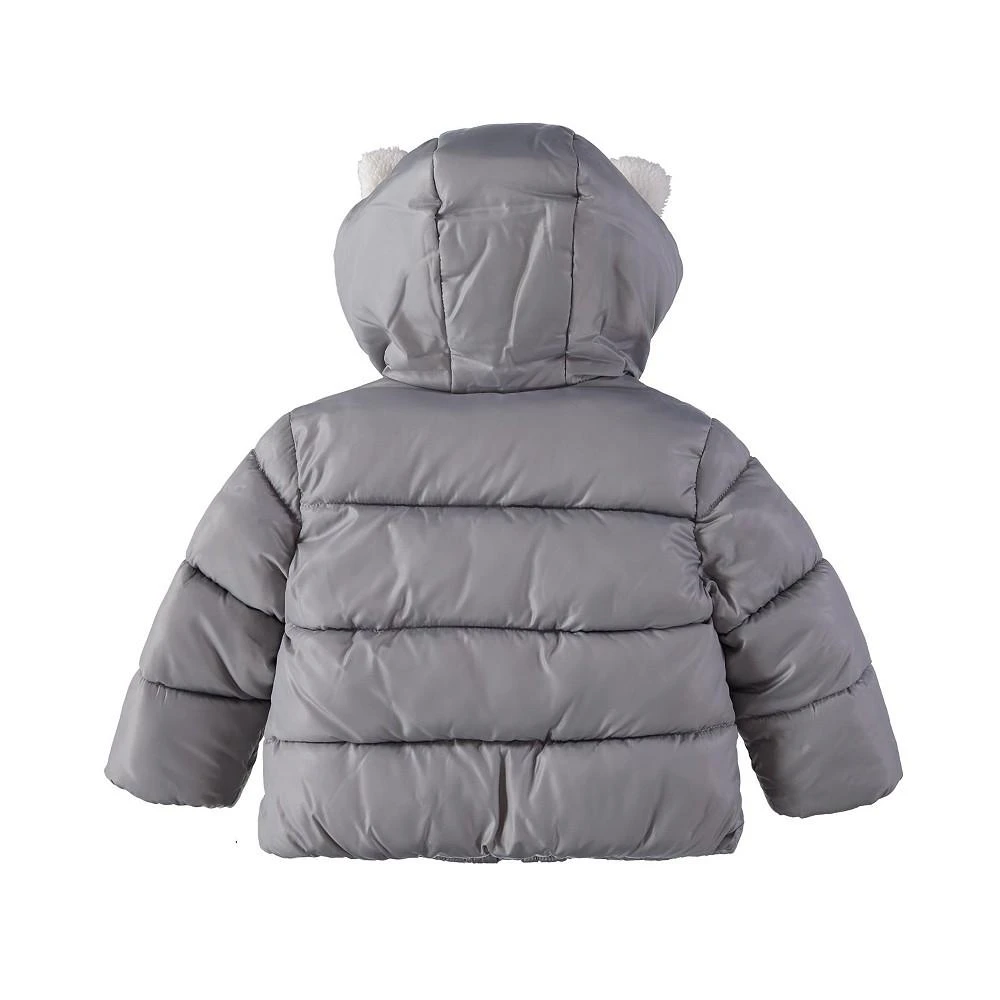 商品S Rothschild & CO|Rothschild Baby Boys Sherpa Lined Animal Hooded Puffer Jacket,价格¥227,第2张图片详细描述