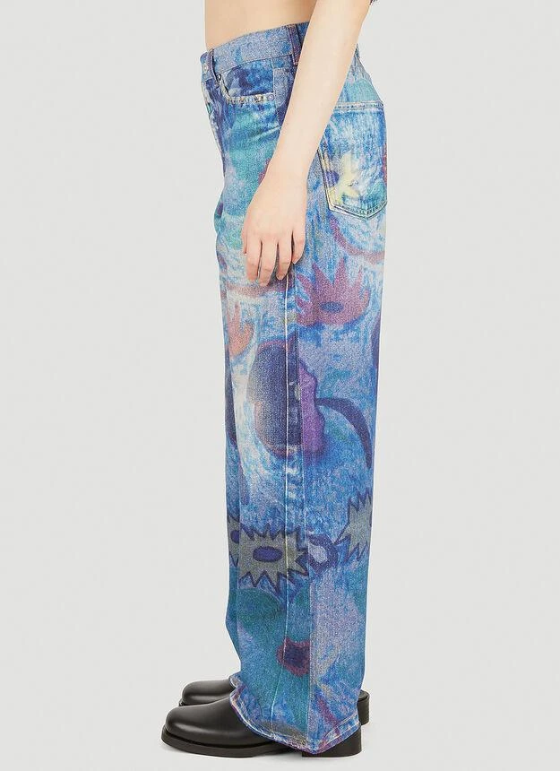 商品Our Legacy|Hank Grüner Digital Chalk Print Jeans in Blue,价格¥2080,第3张图片详细描述
