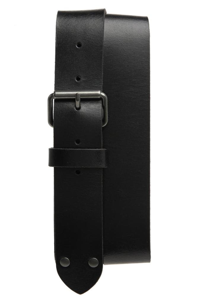 38mm Rivet Detail Leather Belt商品第1张图片规格展示