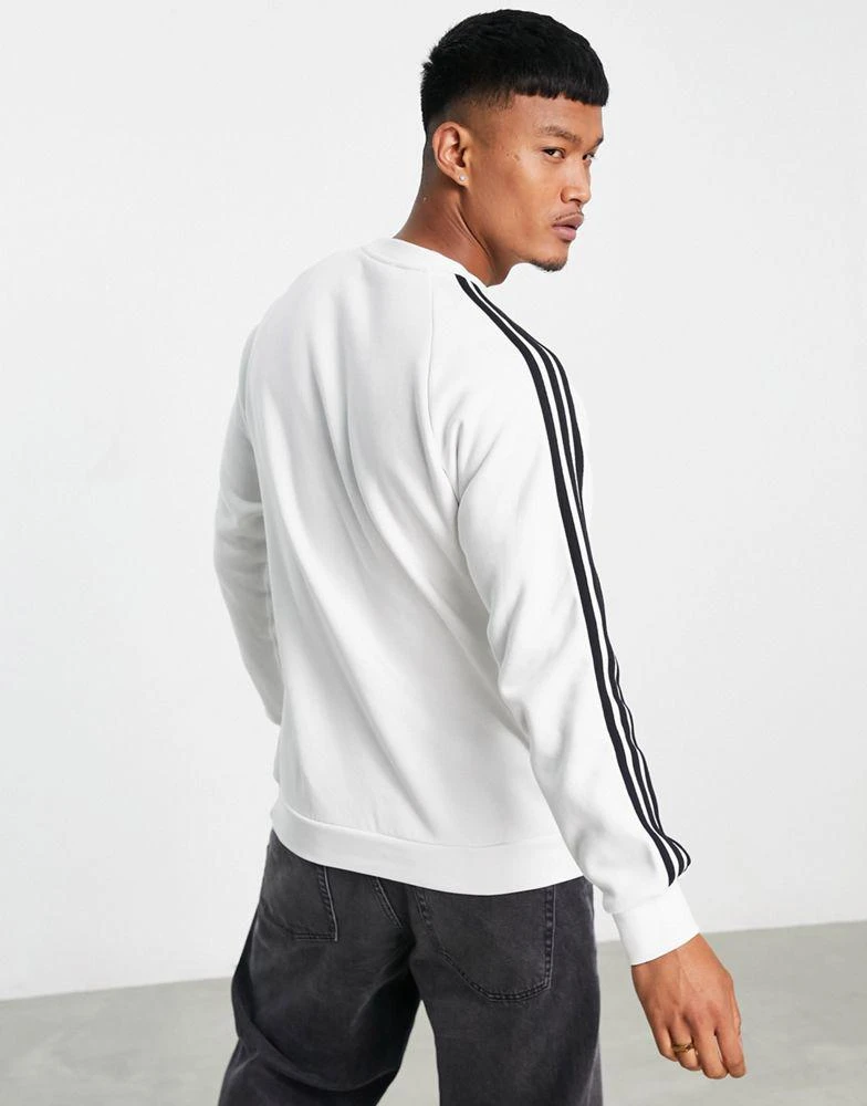 商品Adidas|adidas Originals Adicolor 3 stripe trefoil logo sweatshirt in white,价格¥281,第2张图片详细描述