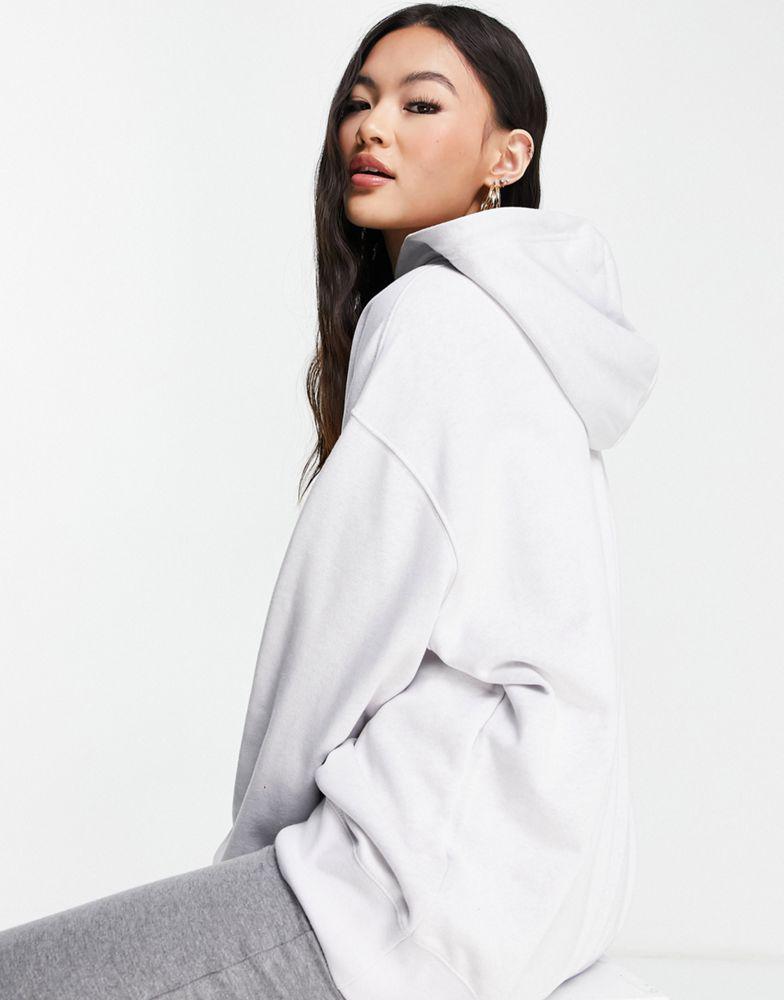 商品NIKE|Nike Lounge essential fleece oversized hoodie in grey marl,价格¥241,第4张图片详细描述