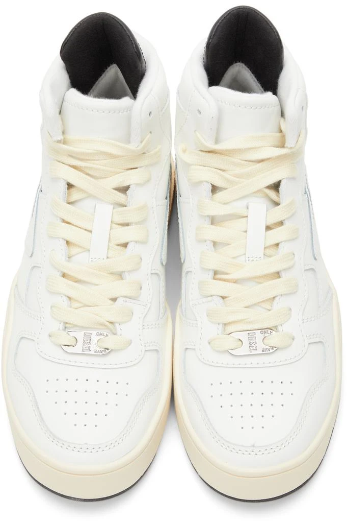 商品Diesel|White Ukiyo Mid Sneakers,价格¥920,第5张图片详细描述