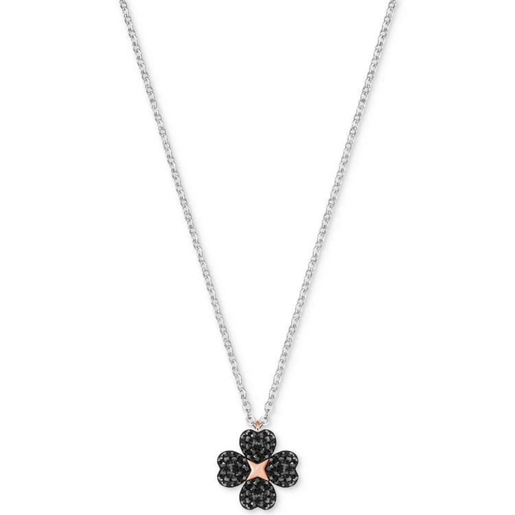 商品Swarovski|Two-Tone Pavé Heart Flower 14-3/4" Reversible Pendant Necklace,价格¥881,第1张图片