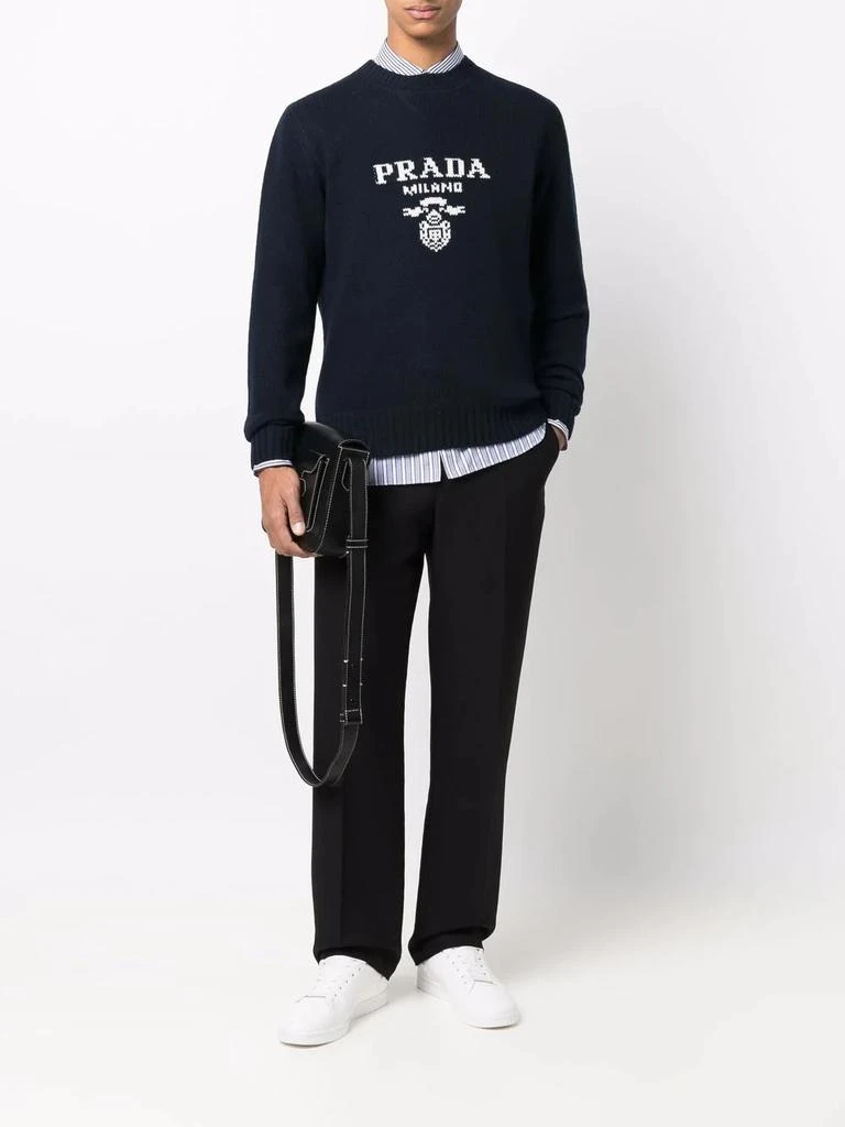 商品Prada|PRADA intarsia-knit logo sweatshirt,价格¥10489,第2张图片详细描述