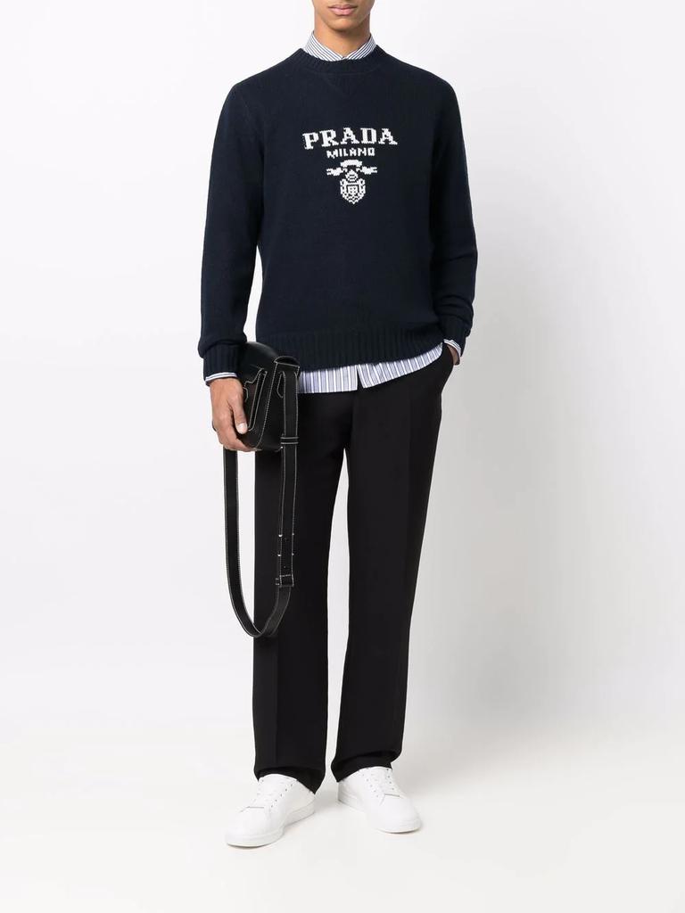 商品Prada|PRADA intarsia-knit logo sweatshirt,价格¥11755,第4张图片详细描述