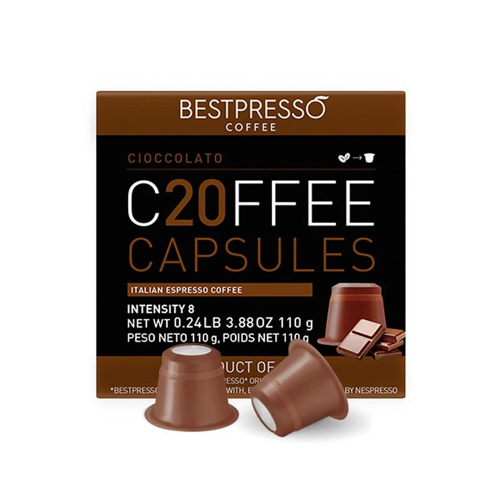 商品Bestpresso|Coffee Chocolato Flavor 120 Capsules per Pack for Nespresso Original Machine,价格¥373,第1张图片