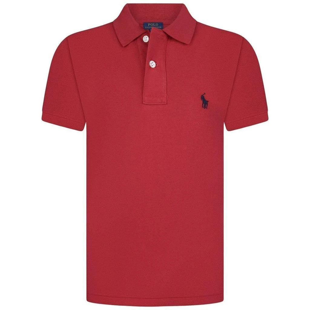 商品Ralph Lauren|Ralph Lauren  Purple Boys Polo Tops - Red Cotton Custom Fit Polo Top,价格¥491,第1张图片