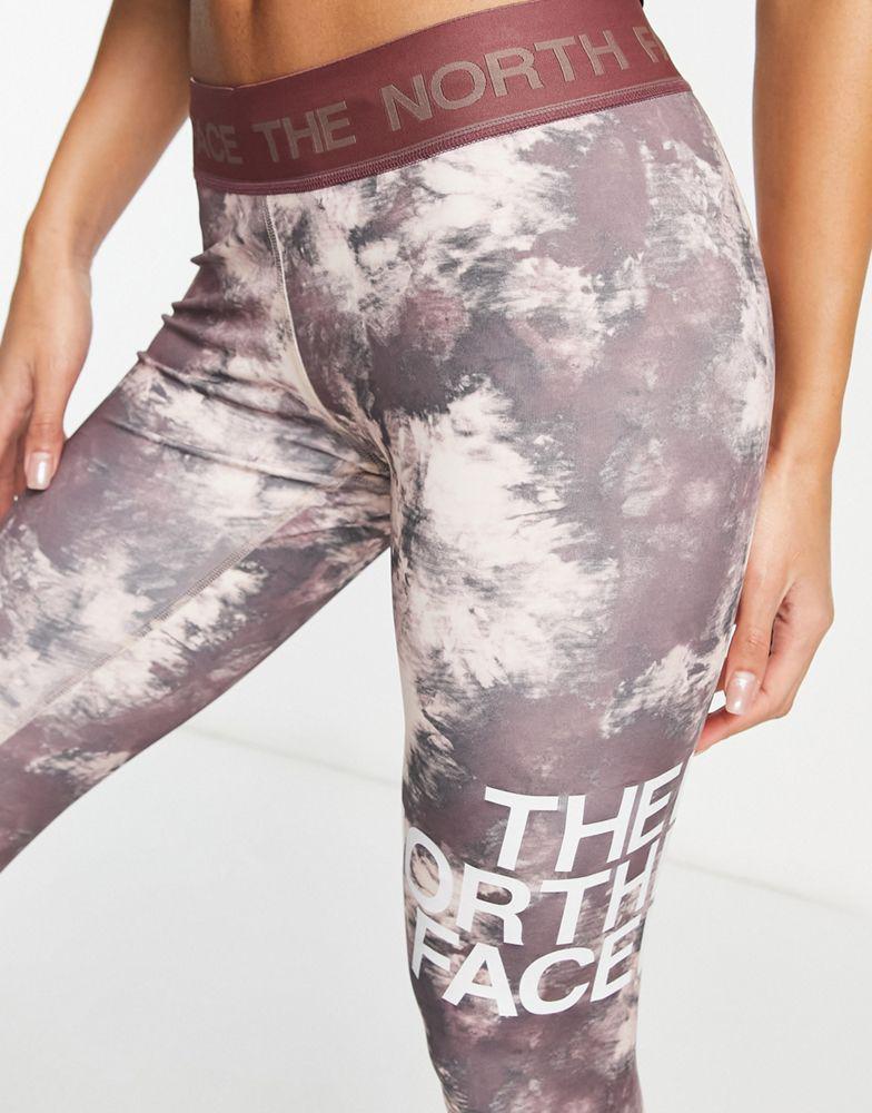 The North Face Training Flex mid rise leggings in pink dye print商品第3张图片规格展示