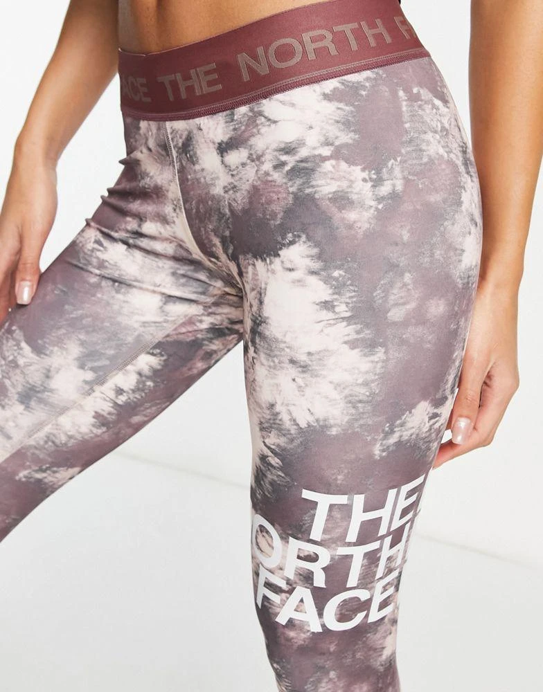 商品The North Face|The North Face Training Flex mid rise leggings in pink dye print,价格¥276,第3张图片详细描述