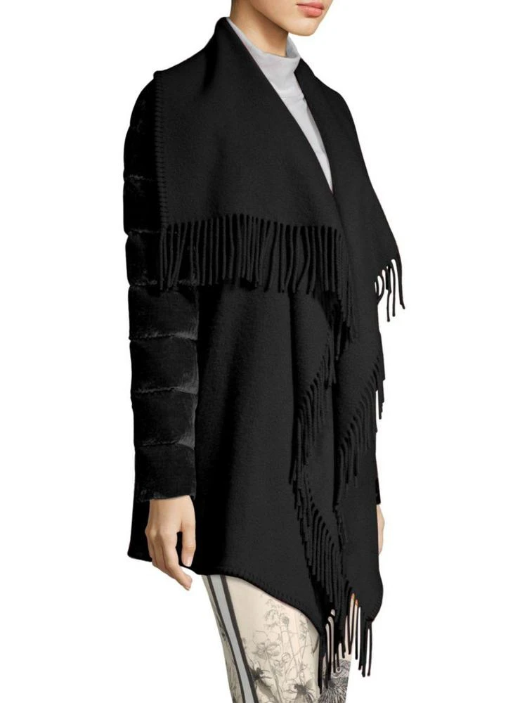 商品Moncler|Mantella Velvet Fringe Cape,价格¥8190,第3张图片详细描述