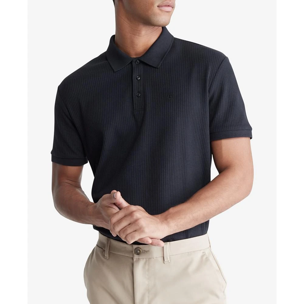 商品Calvin Klein|Men's Regular-Fit Drop-Needle Polo,价格¥255,第1张图片