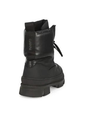 商品Ganni|Padded Mixed-Media Hiking Boots,价格¥1921,第5张图片详细描述