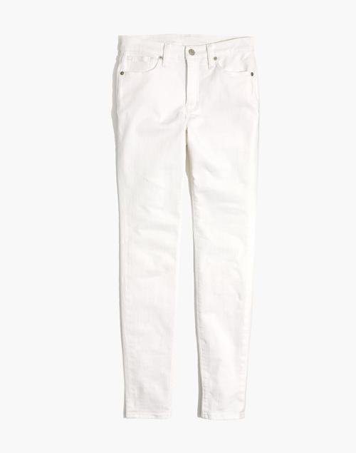 Petite 9" Mid-Rise Skinny Jeans in Pure White商品第5张图片规格展示