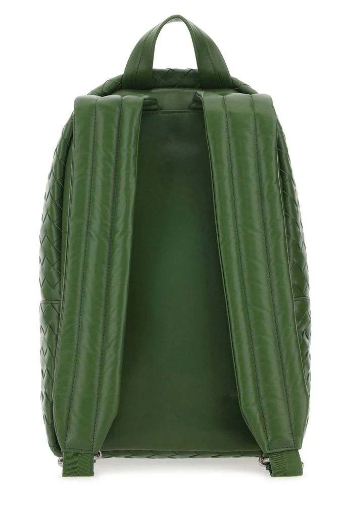 商品Bottega Veneta|Dark green leather backpack,价格¥29519,第2张图片详细描述