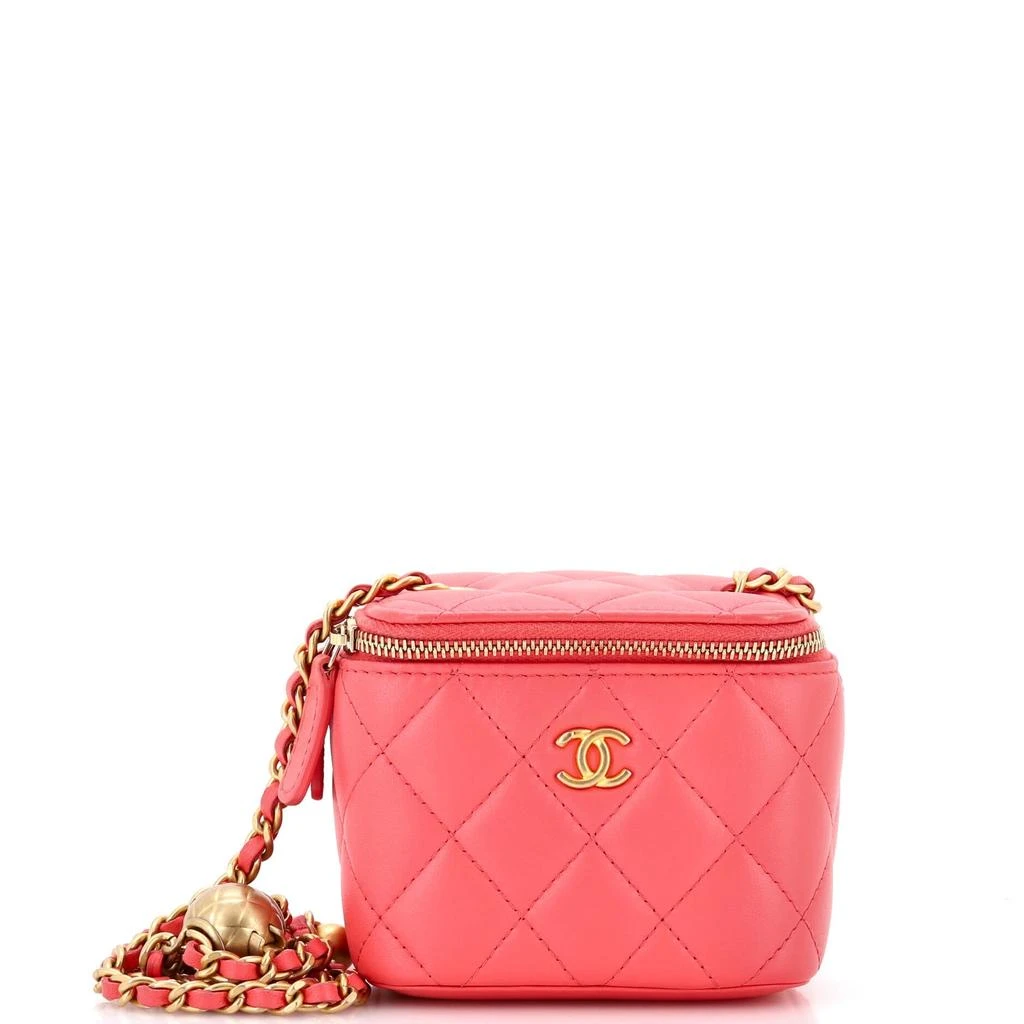 商品[二手商品] Chanel|Pearl Crush Vanity Case with Chain Quilted Lambskin Mini,价格¥21835,第1张图片