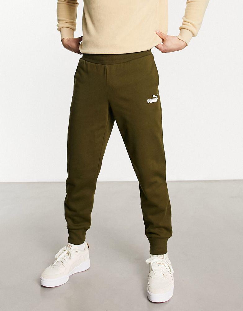 Puma essentials small logo joggers in khaki商品第1张图片规格展示