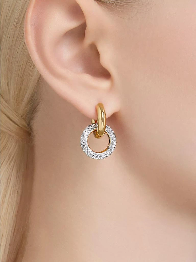 商品Swarovski|Dextera Goldtone & Crystal Hoop Earrings,价格¥1417,第2张图片详细描述