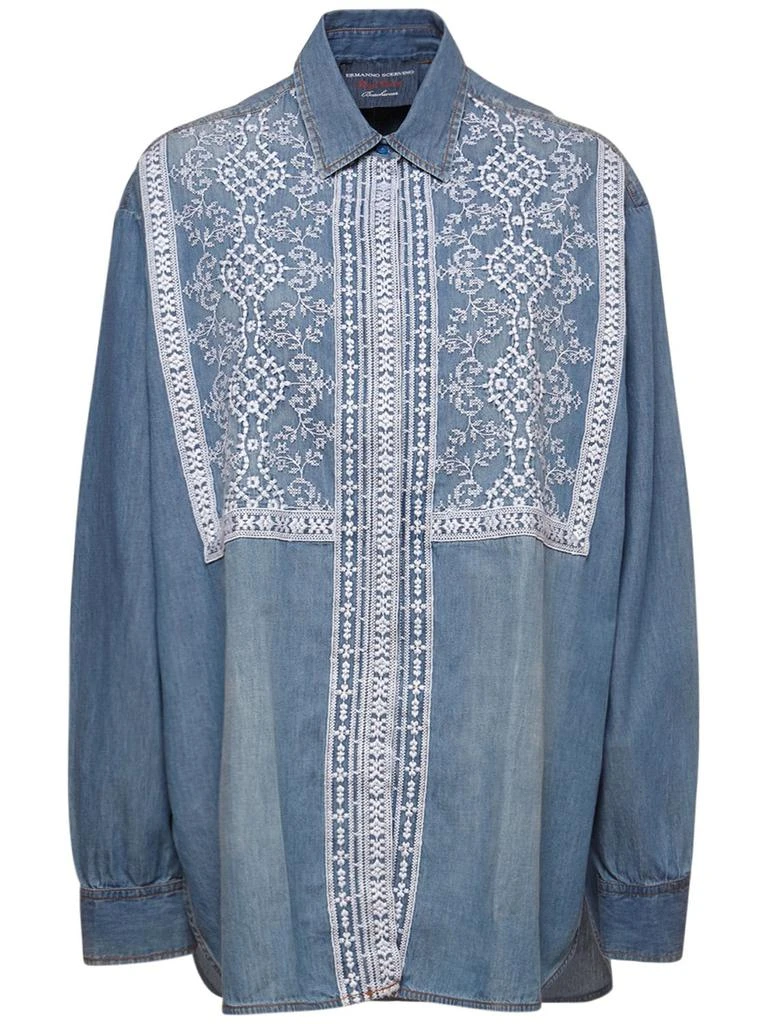 商品ERMANNO|Lvr Exclusive Light Denim Shirt,价格¥3451,第1张图片