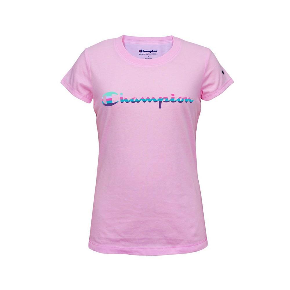 商品CHAMPION|Little Girls Rainbow Script T-shirt,价格¥30-¥101,第1张图片