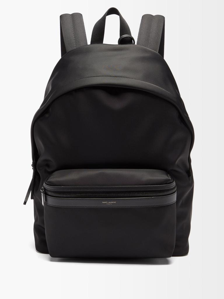 商品Yves Saint Laurent|City leather-trimmed nylon backpack,价格¥7157,第1张图片