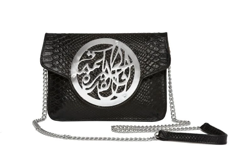 商品Dareen Hakim Collection|Le Icon Le Icon Pochette : Black Python Silver Wisdom and Strength 单肩包,价格¥2173,第1张图片