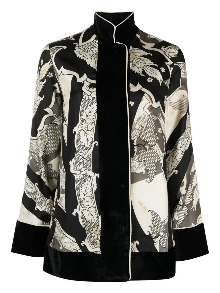 商品F.R.S For Restless Sleepers|F.R.S For Restless Sleepers Graphic Print Highneck Jacket,价格¥4710,第1张图片