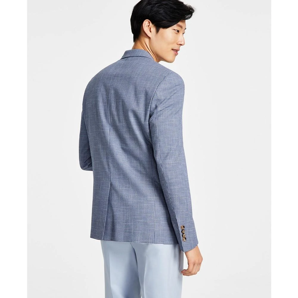 商品Ralph Lauren|Men's Classic-Fit UltraFlex Stretch Grey & Blue Mini Check Sport Coat,价格¥773,第2张图片详细描述