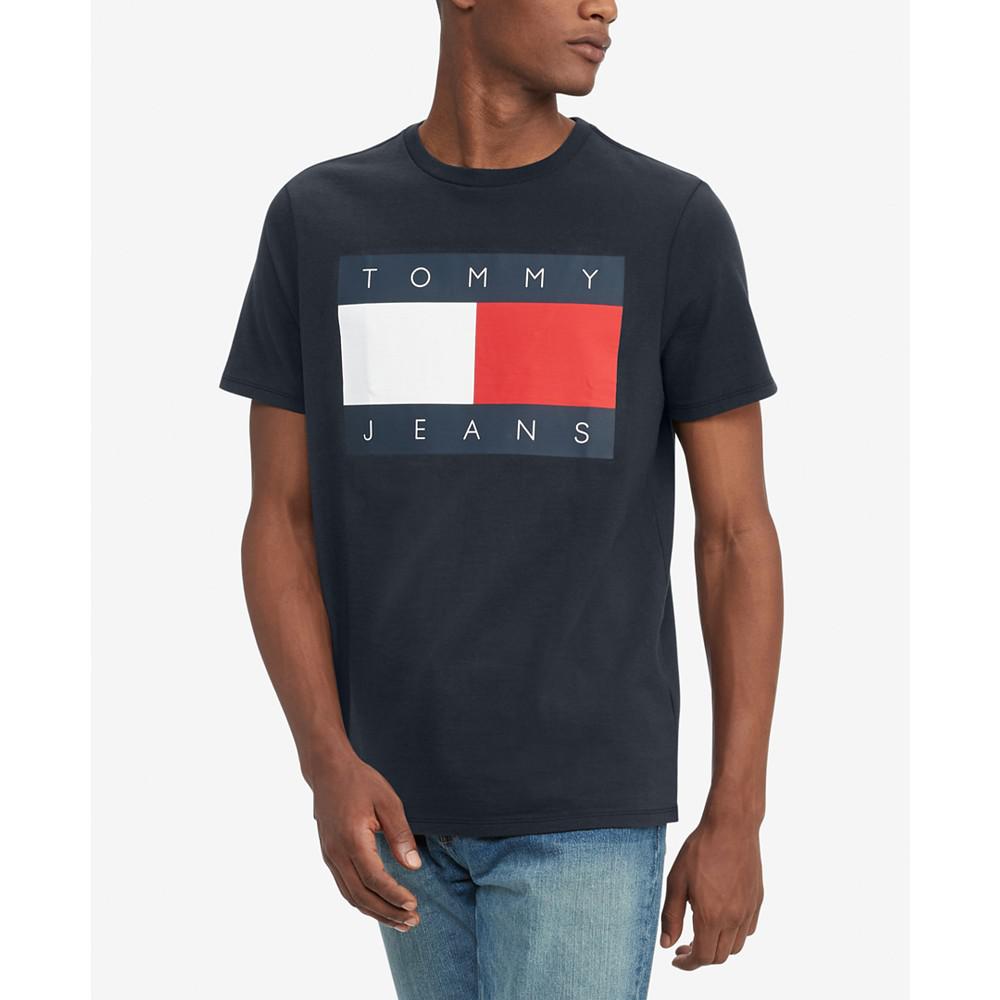 Tommy Hilfiger Men's Flag Logo T-Shirt商品第1张图片规格展示