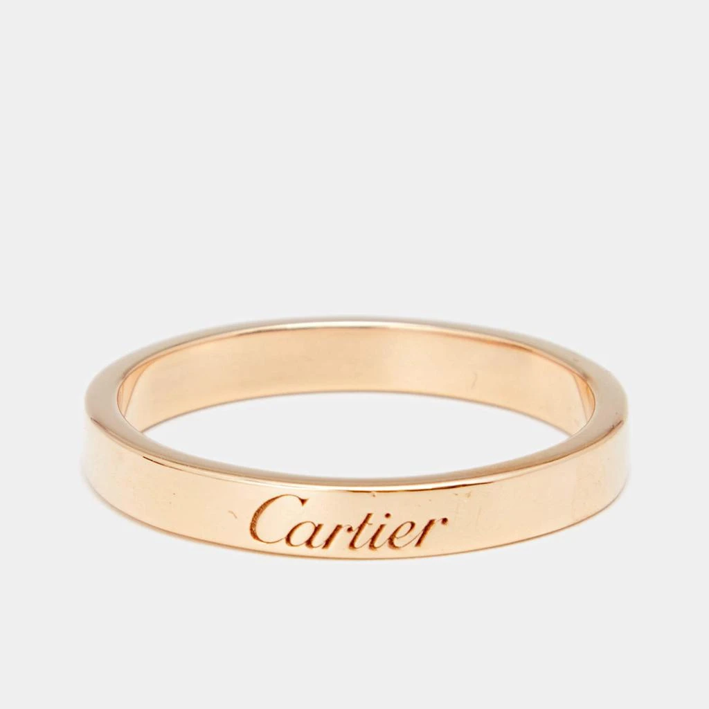 商品[二手商品] Cartier|Cartier C De Cartier 18K Rose Gold Wedding Band Ring 58,价格¥3901,第2张图片详细描述