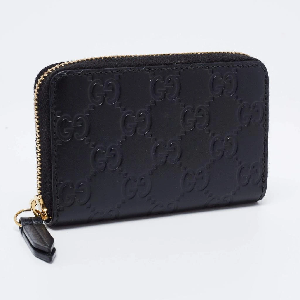 商品[二手商品] Gucci|Gucci Black Guccissima Leather Zip Around Card Case,价格¥2124,第3张图片详细描述