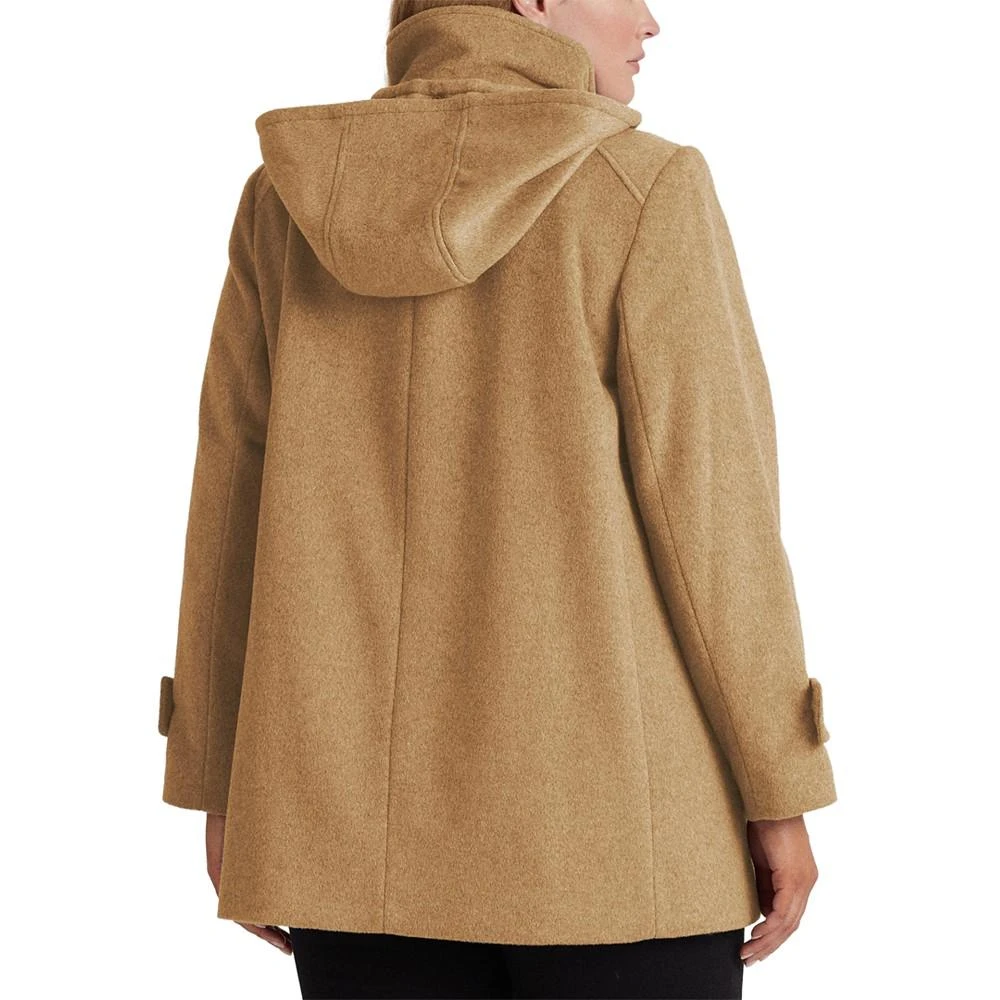 商品Ralph Lauren|Women's Plus Size Hooded Button-Front Coat, Created for Macys,价格¥1756,第3张图片详细描述