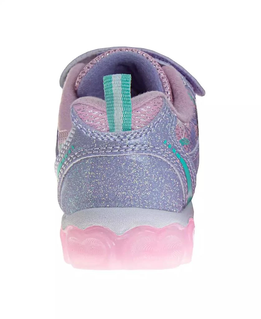 商品Disney|Toddler and Little Girls the Little Mermaid Hook and Loop Light Up Fashion Sneakers,价格¥325,第4张图片详细描述
