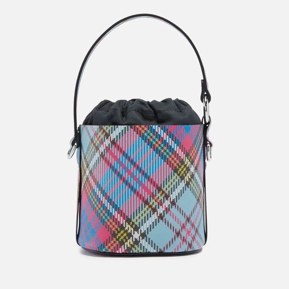 商品Vivienne Westwood|Vivienne Westwood Daisy Tartan-Print Drawstring Bucket Bag,价格¥2079,第3张图片详细描述