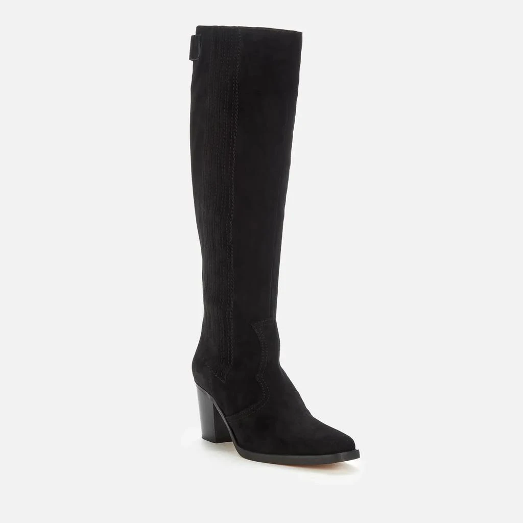 商品Ganni|Ganni Women's Suede Knee Boots - Black,价格¥1386,第2张图片详细描述